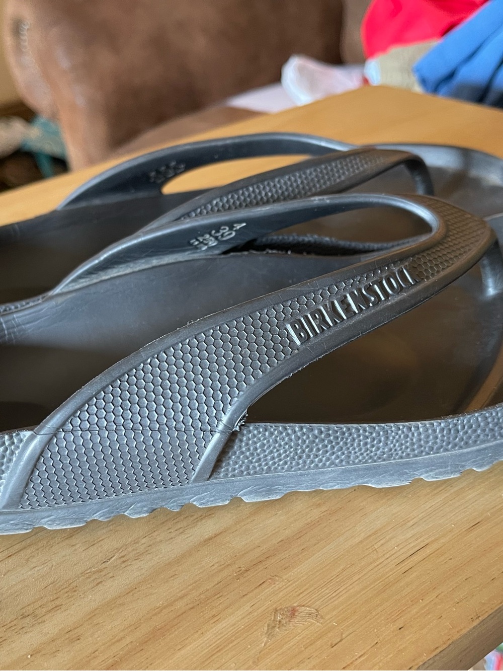 Birkenstock Honolulu EVA Black Slide Thong Sandals Flip Flops Sz 39 US L 8 M 6